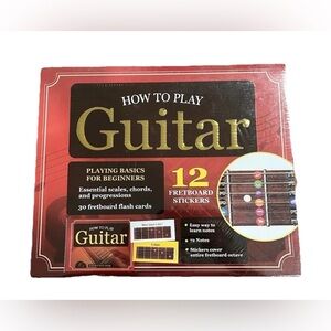 Guitar Instructional Learning How To Play For Beginners Stickers Flash Cards New